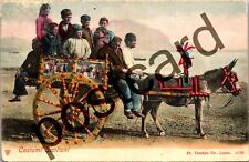 1902? Costumi Siciliani, 11 people on cart, Sicily, postcard jj150 picture