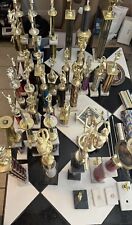 HUGE LOT 30+ BMX Trophies - All Sizes - Extras Pieces - FAIR TO GOOD CONDITION picture