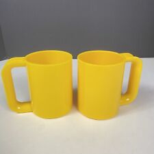 Vintage Ingrid Chicago Melamine Mugs Coffee Cups 2 Piece Lot Yellow picture
