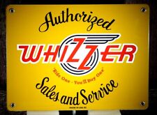 WHIZZER AUTHORIZED SALES & SERVICE   PORCELAIN COLLECTIBLE, RUSTIC, ADVERTISING  picture