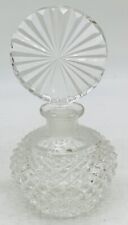 Vintage Cut Crystal Perfume Bottle Made in West Germany Medallion Shape Unique picture
