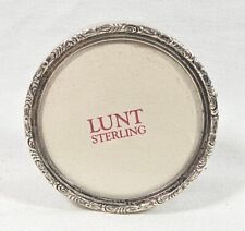 Vintage Lunt Sterling Silver Round Dresser Picture Easel Frame picture
