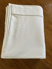 Vintage French Linen Sheet With Ladderwork Border 204x290 cm picture
