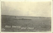 RPPC WWI era French Submarine Brest France  1910-1930 real photo postcard sku813 picture