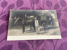 @1910 delivery men w/Bates Farm Dairy Ithaca NY  horse wagon real photo postcard picture