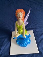 HandPainted Ceramic Fairy Statue Freckled Redhead On Wave picture