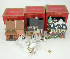 (3) VICTORIAN VILLAGE COLLECTIBLES CHRISTMAS VILLAGE LIGHTED HOUSES  picture