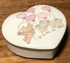 George Good Bumpkins Heart Shaped Porcelain Love Is In The Air Trinket Box picture
