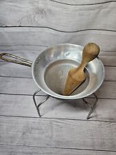 Aluminum Wear-Ever Sieve Strainer No. 462 1970s Wood Pestle Canning Masher picture