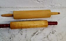 2 Vintage wood rolling Pins  picture
