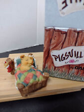 Vintage GANZ 1993-94 Pigsville Christmas Figurine Gift Present Pig Piggy Piglet picture