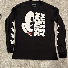DISNEY LONG SLEEVE T-SHIRT MEDIUM MICKEY MOUSE HALF FACE AND SLEEVE HIT picture