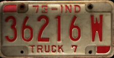 Vintage 1973 INDIANA License Plate - Crafting Birthday MANCAVE slf picture