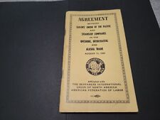 1952 Pacific Sailors Union Steamship Co. Alaska Trade Agreement Booklet Vintage  picture