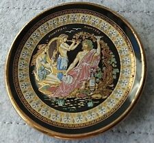 Mini Greek Plate Souvenir 24K Gold Embellished Mythology  picture