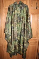 US Military Issue Vintage Post Vietnam Era Light Weight Rain Poncho Real R2 picture