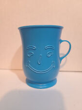 Vintage Blue Kool-Aid Man Smiling Face Plastic Tumbler Mug Cup [LOOK] picture