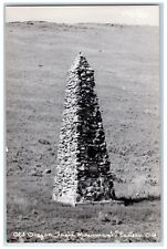 c1950's Old Trail Monument Eastern Oregon OR RPPC Unposted Photo Postcard picture