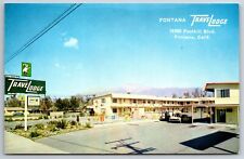 Fontana California~Fontana TraveLodge on Route 66~Roadside Motel~1950s Cars PC picture