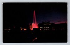Pittsburgh PA-Pennsylvania, Fountain At Night, Antique Souvenir Vintage Postcard picture