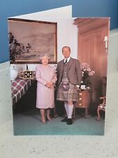 British Royalty Queen Elizabeth II Signed Royal Christmas Card Prince Philip UK picture
