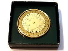 NAUTICAL WORLD TIME INDICATOR ~ GOLD TONE WORLD TIME INDICATOR ~ MADE IN ENGLAND picture