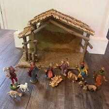 Vintage Fontanini Nativity Set  Figures   Manger Made In Italy picture