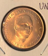 1964 Rwanda 5 France UNCIRCULATED Bronze Coin -KM#6-Gregoire Kayibanda picture