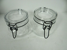 Vintage Round Canning Jars 1 France 1 Italy Fidenza Idee In Vetro Metal Latch picture