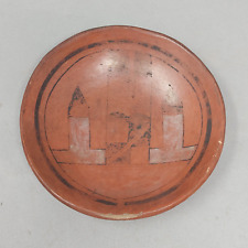 Vintage Hopi Pueblo Nampeyo Family Pottery Bowl 5.3/4  Ca: 1930 Red on Black picture