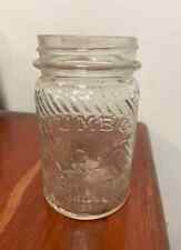 Vintage 1930's Jumbo Brand Peanut Butter Glass Mason Jar picture