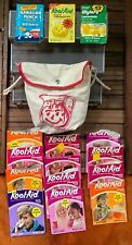 Vintage Drink Mix Lot - Kool-Aid Canvas Tote Bag, Wylers, Hawaiian Punch Packets picture