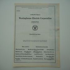 Westing House Electric Ad 1971 Common Shares Vintage Magazine Print picture
