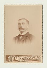 Antique F.C. Weston Cabinet Card Photo Bangor Maine Handsome Gentleman 1880/90 picture