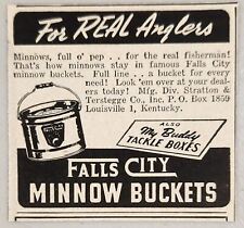 1947 Print Ad Falls City Minnow Buckets Made in Louisville,Kentucky picture