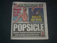 2019 AUGUST 1 NEW YORK POST NEWSPAPER -JEFFREY EPSTEIN WANTED TO FREEZE HIS HEAD picture