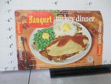 BANQUET TV DINNER box 1960s TURKEY vintage frozen food INCOMPLETE F1 picture