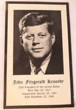 Vintage President John Fitzgerald Kennedy JFK Funeral Prayer Card 1963 picture