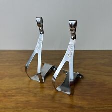 BALILLA TOE CLIPS WITH BOLTS ITALIAN VINTAGE ROAD TRACK BIKE 1960 GALLI VINTAGE picture