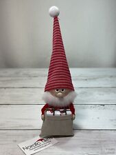 Nordic Gifts Wooden Tomte Elf w/Bag of Gifts & Tall Hat - 7.5