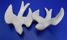 Pair of Beautiful Graceful White Doves Connected Birds Shelf Decor 8
