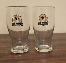 2 The Green Man Pub Harrods 20 oz Pint Beer Glasses UK picture