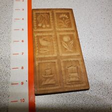 vintage/antique wood board cookie mold springerle, cracked for display only picture