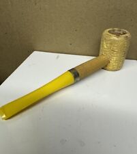 Vintage/New Buescher World Famous Pipes unused Tobacco Cream Colored Made is USA picture