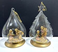 Fontanini (?) Christmas Ornaments Flight into Egypt Holy Family Nativity Set 2 picture
