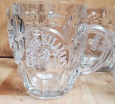George Killian's Irish Red Beer Mug Glasses Set 4 Etched Dimpled France picture
