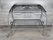 Longaberger Wrought Iron Hope Chest End Table Stand with Wood Shelf Iron Only picture