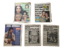  Lot Of (5) NEWSPAPER TABLOIDS 1977-1978 ELVIS, Charlie's Angel's, Groucho Marx  picture