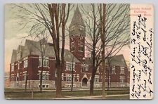 Lincoln School Building Goldwater Michigan 1908 Antique Postcard picture