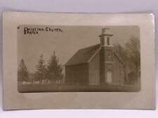 Postcard Christian Church and Cemetery Sparta Real Photo Unposted picture